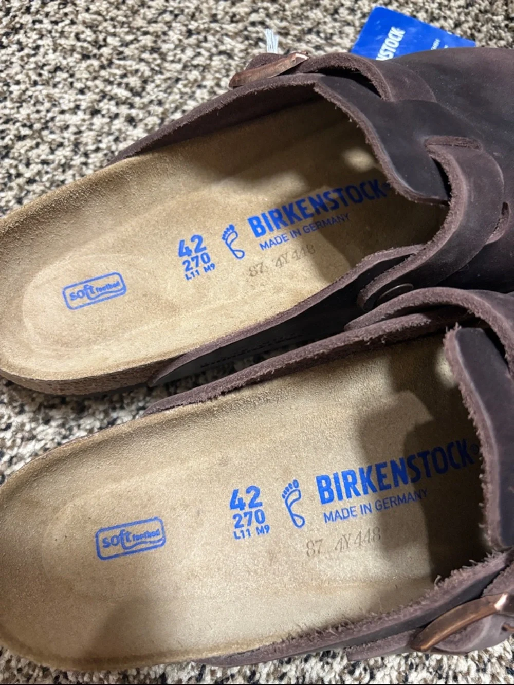 Birkenstock Boston Clogs in Brown Leather - Picture 5 of 6